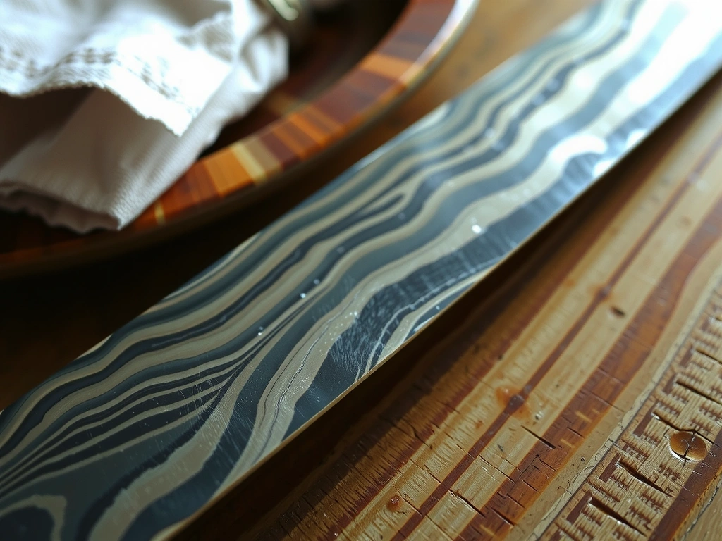 Detalle de acero damasco